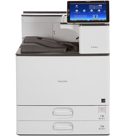 SP 8400DN Black and White Laser Printer Turn highly customized workflows into higher volumes.