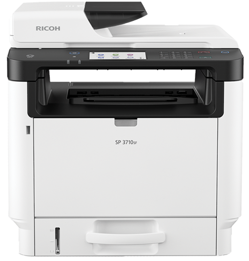 SP 3710SF Black and White Laser Multifunction Printer Yield to smarter